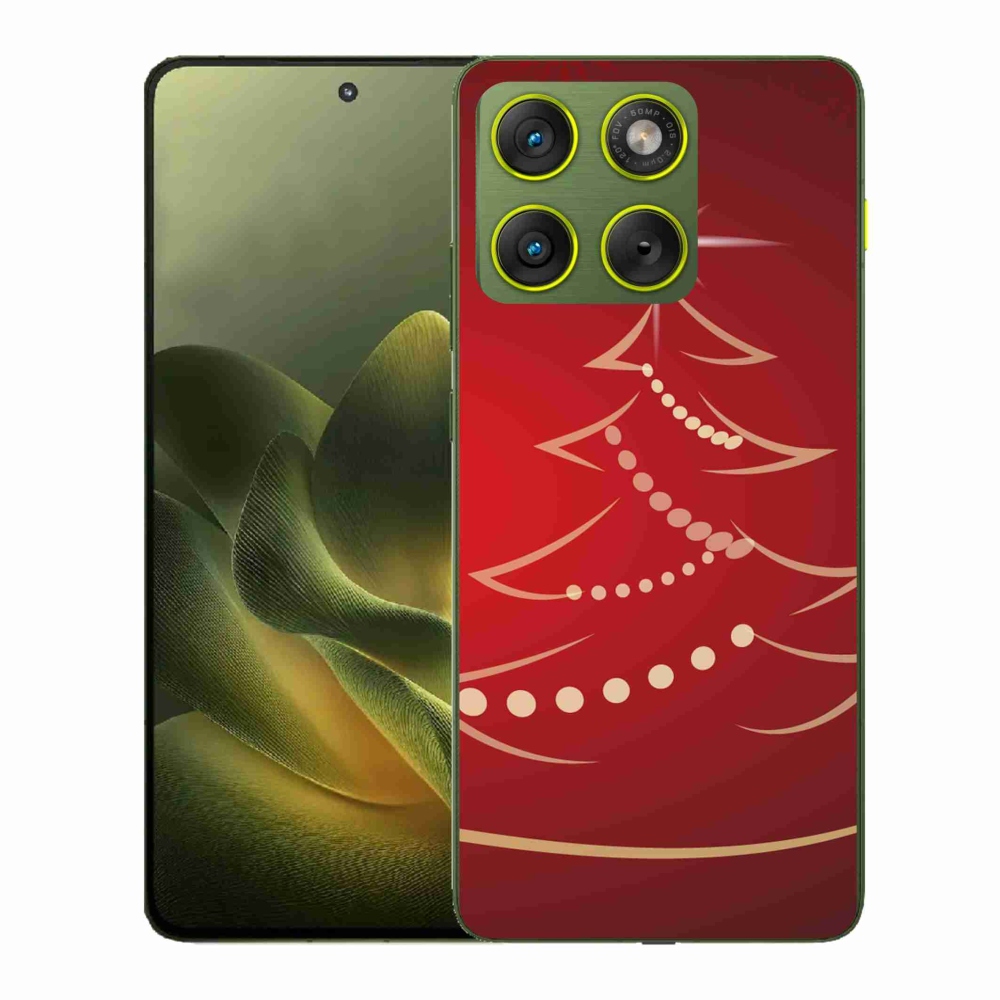 Zselés borítás mmCase a Motorola Edge 70-hez - karácsonyfa karikatúra