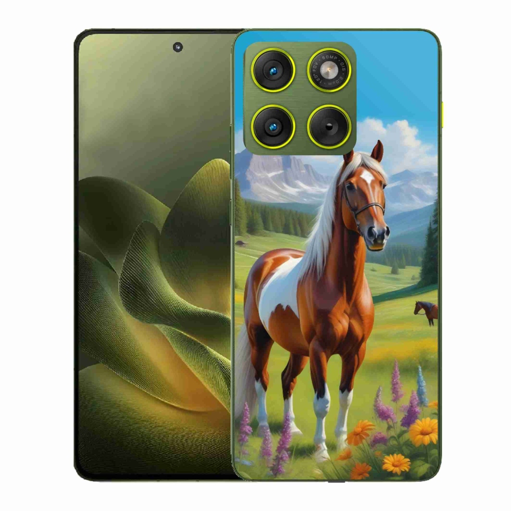 Zselés borítás mmCase a Motorola Edge 70 készülékhez - ló a réten