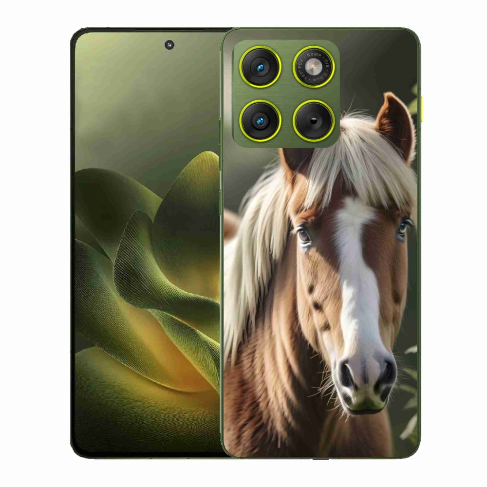 Zselés borítás mmCase a Motorola Edge 70-hez - ló világos sörénnyel