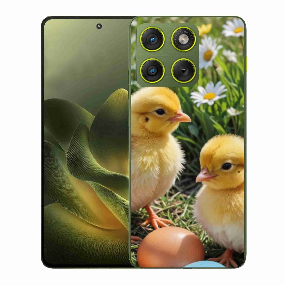 Zselés borítás mmCase a Motorola Edge 70 készülékhez - csirkék