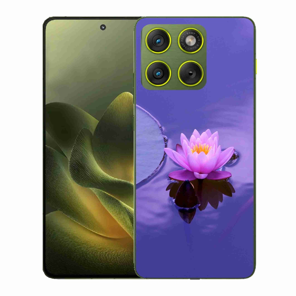 Zselés borítás mmCase a Motorola Edge 70 készülékhez - virág a felületen