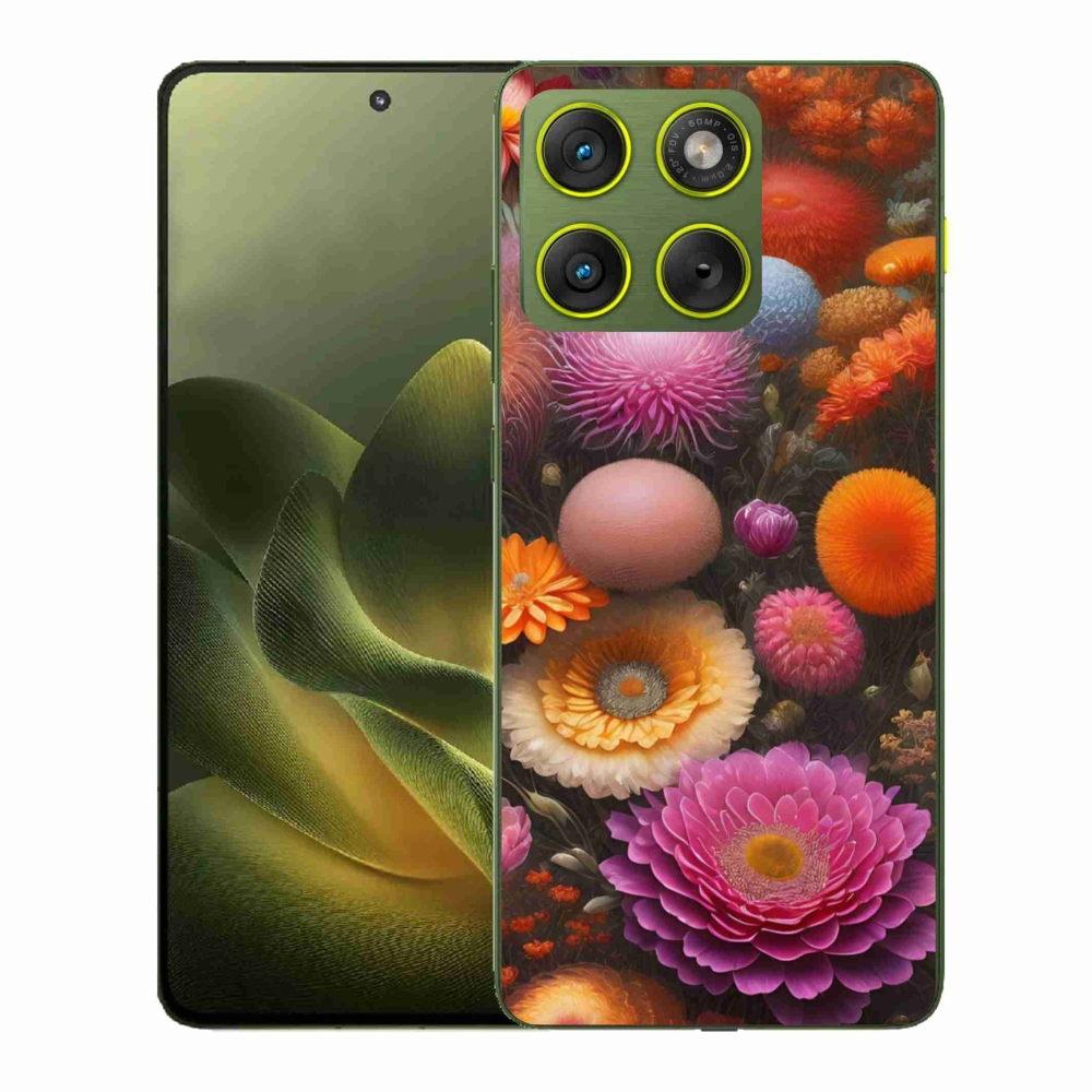 Gél borító mmCase a Motorola Edge 70 készülékhez - virágos kompozíció