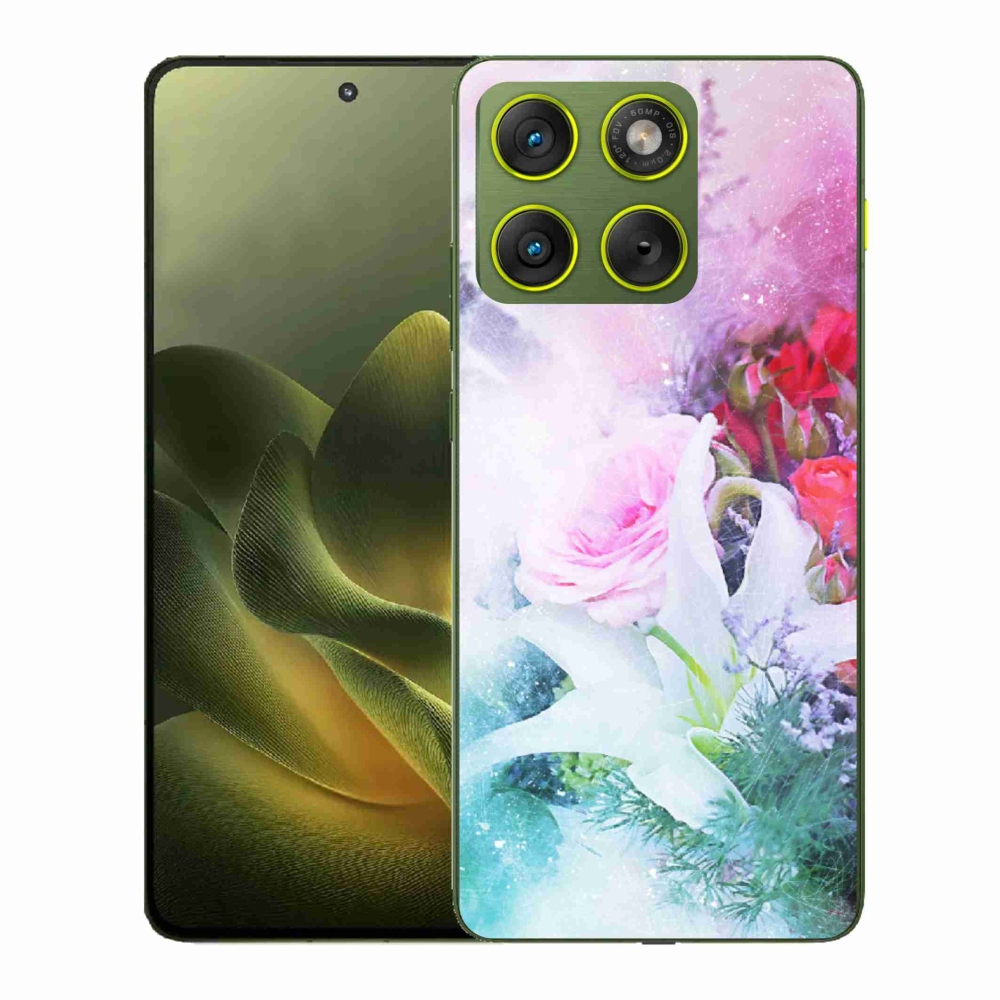 Zselés borítás mmCase a Motorola Edge 70 készülékhez - virágok 4