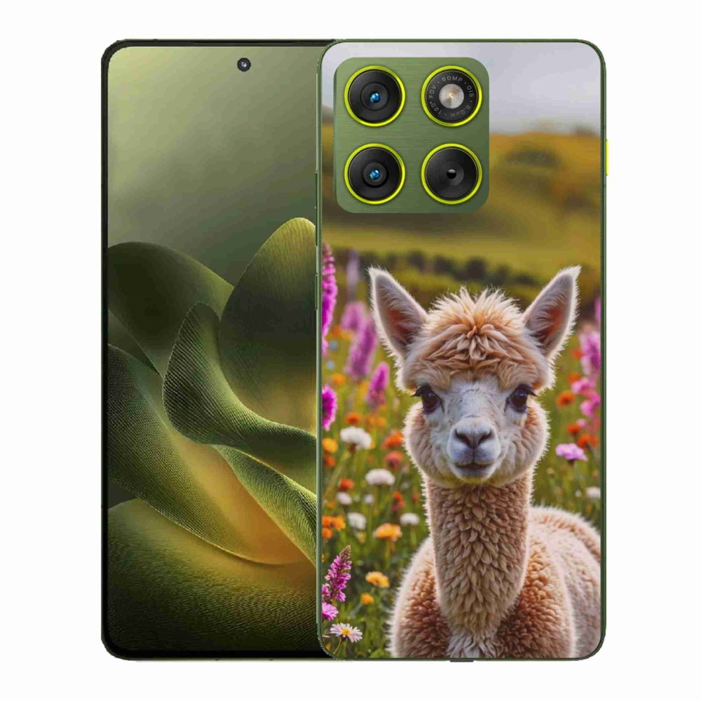 Zselés borítás mmCase a Motorola Edge 70 készülékhez - láma a réten