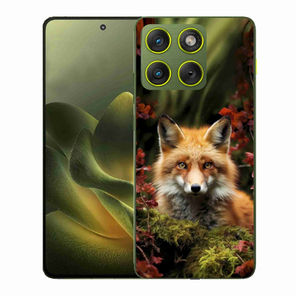 Zselés borítás mmCase a Motorola Edge 70 készülékhez - róka az erdőben