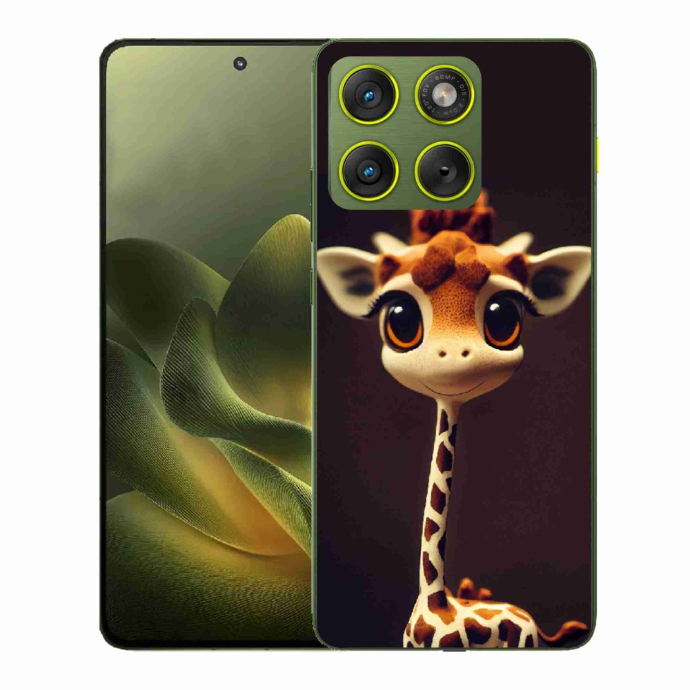 Zselés borítás mmCase a Motorola Edge 70 készülékhez - kis zsiráf