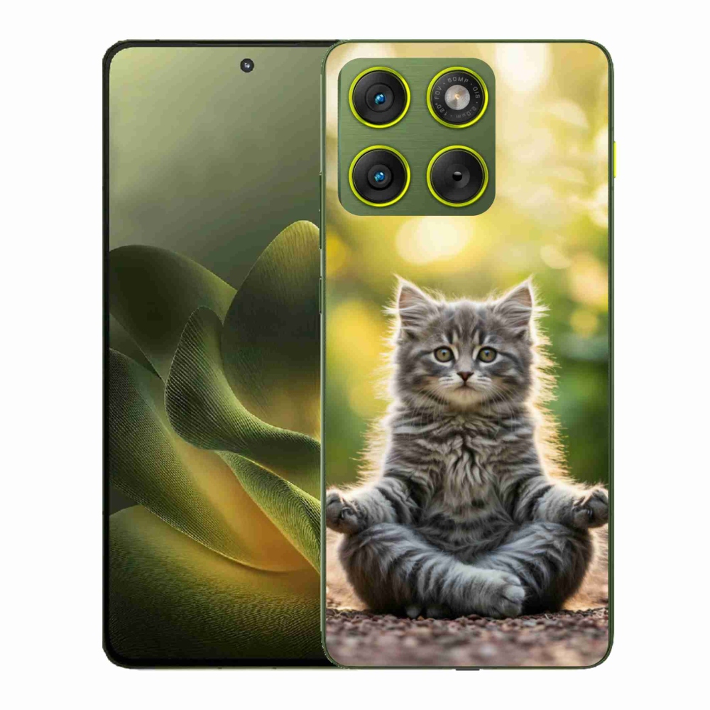 Zselés borítás mmCase a Motorola Edge 70 készülékhez - meditáló cica