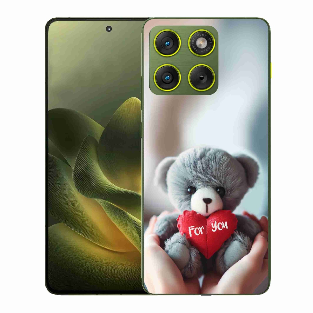 Zselés borítás mmCase a Motorola Edge 70-hez - mackó a szerelmesek számára