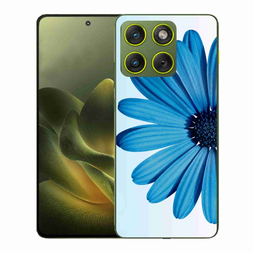 Zselés borítás mmCase a Motorola Edge 70 készülékhez - kék színű margaréta