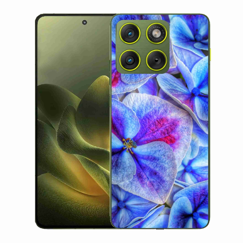 Zselés borítás mmCase a Motorola Edge 70 készülékhez - kék virágok 1