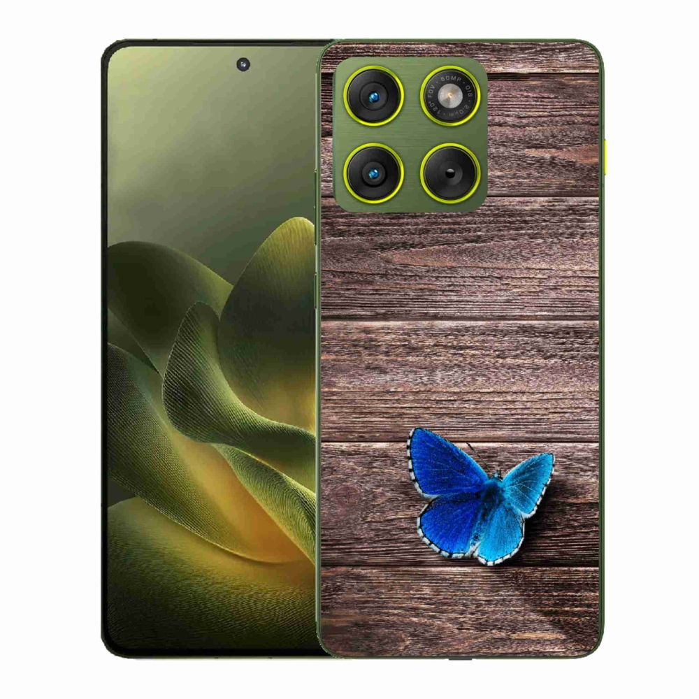 Zselés borítás mmCase a Motorola Edge 70 készülékhez - kék pillangó 1