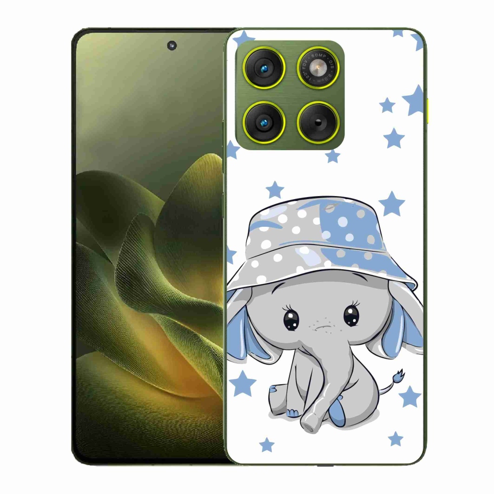 Zselés borítás mmCase a Motorola Edge 70 készülékhez - kék elefánt