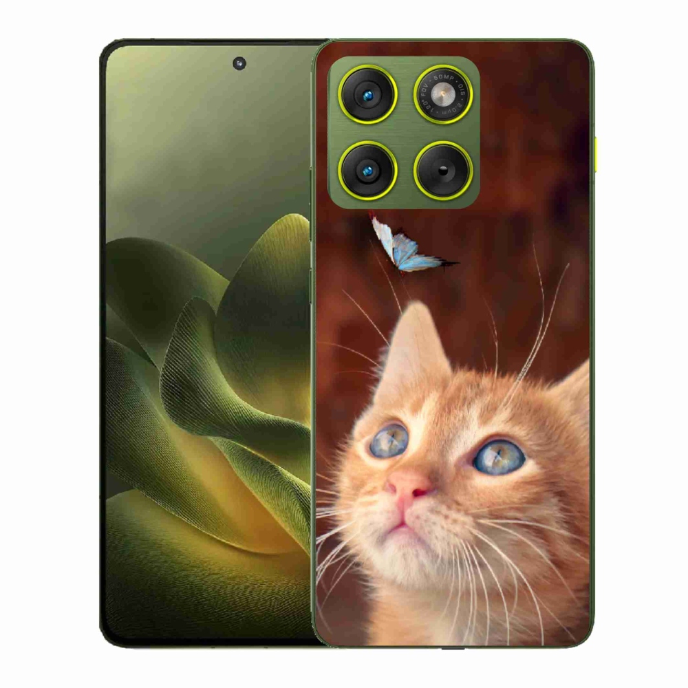 Zselés borítás mmCase a Motorola Edge 70 készülékhez - pillangó és cica