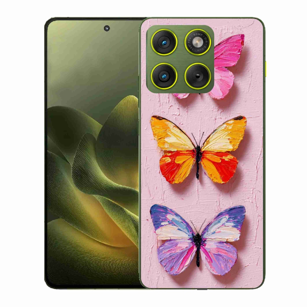 Zselés borítás mmCase a Motorola Edge 70-hez - pillangó szentháromság