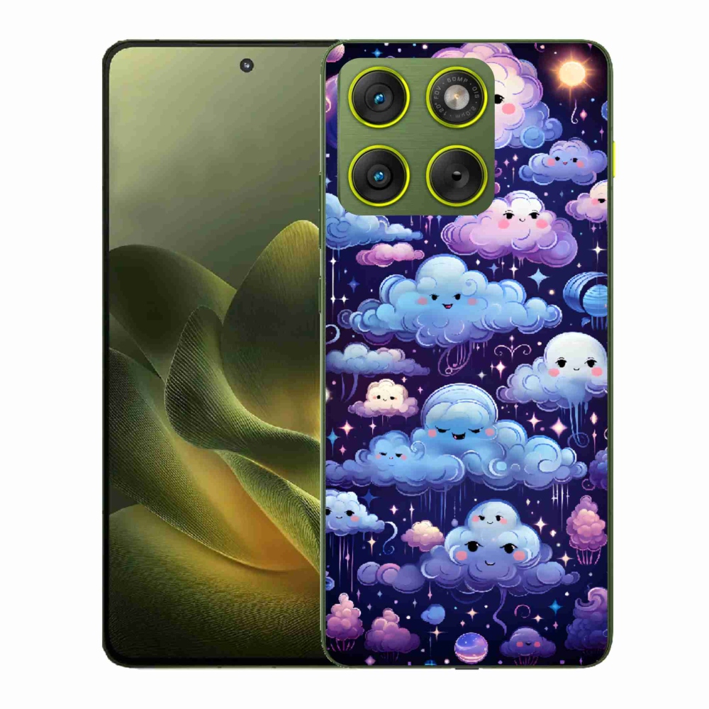 Zselés borítás mmCase a Motorola Edge 70 készülékhez - felhők