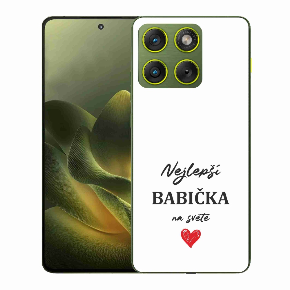 Gél borítás mmCase a Motorola Edge 70 készülékhez - Best Grandma 1 fehér háttér