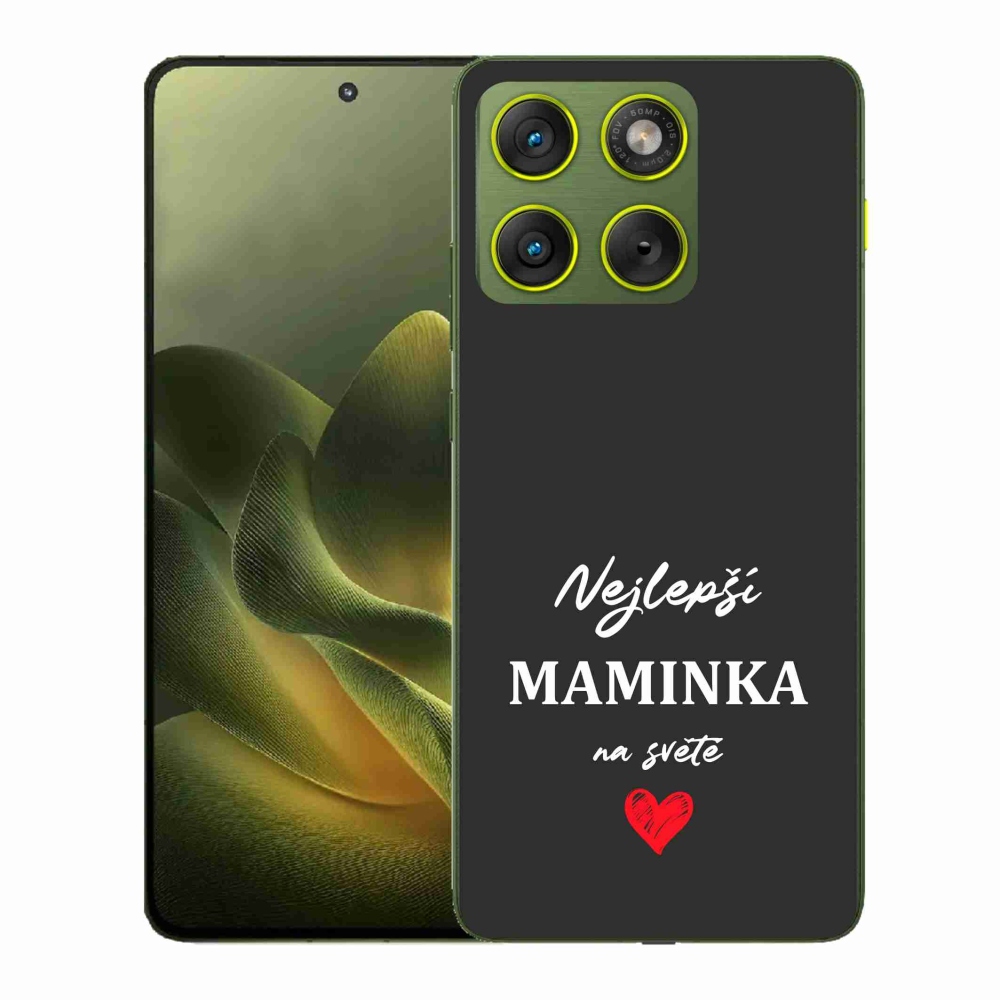Zselés borítás mmCase a Motorola Edge 70 készülékhez - legjobb anya 1 fekete háttér