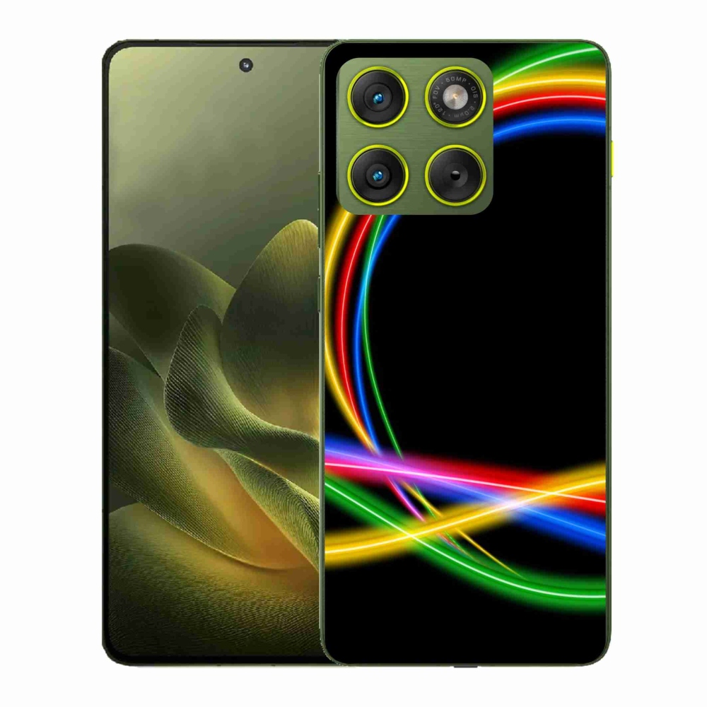 Zselés borítás mmCase a Motorola Edge 70 készülékhez - neon körök