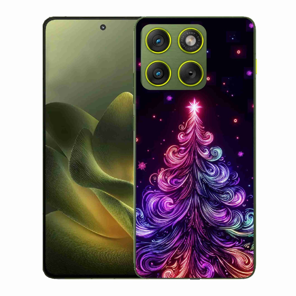Zselés borítás mmCase a Motorola Edge 70 készülékhez - neon karácsonyfa 1