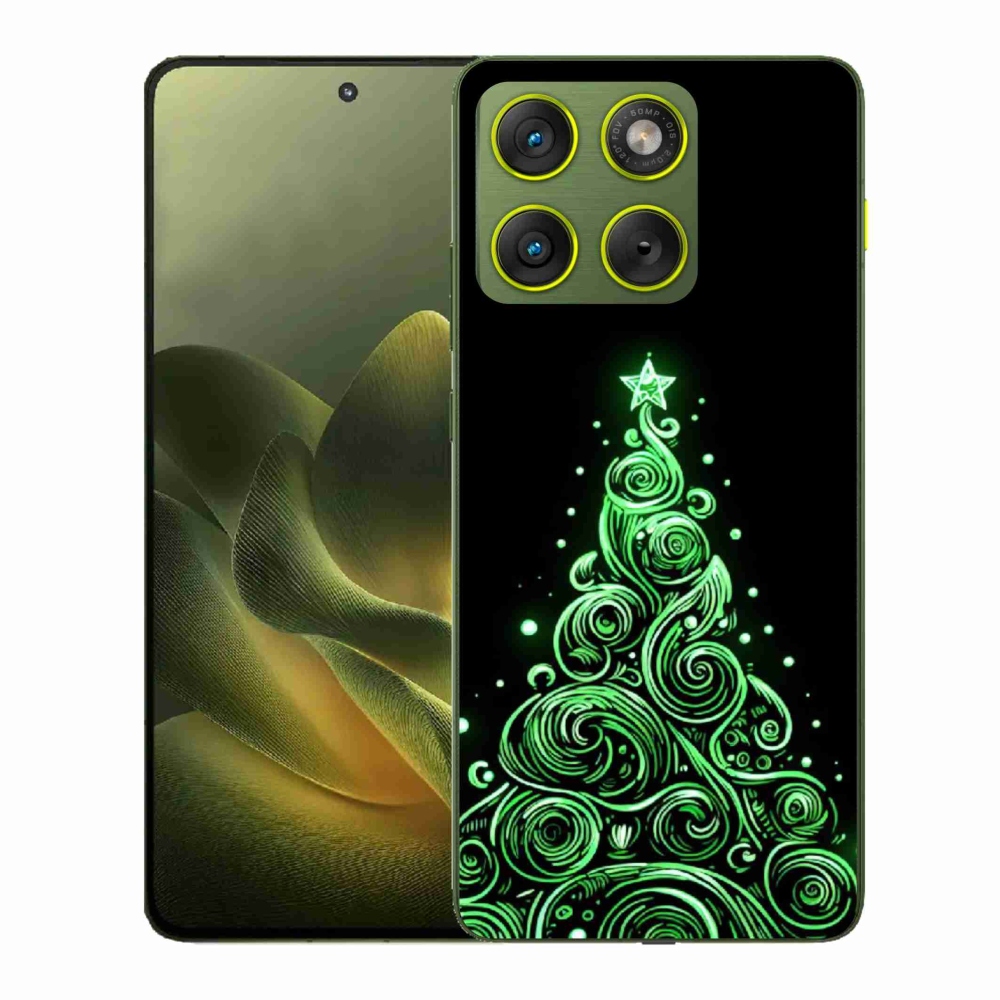 Zselés borítás mmCase a Motorola Edge 70-hez - neon karácsonyfa 3