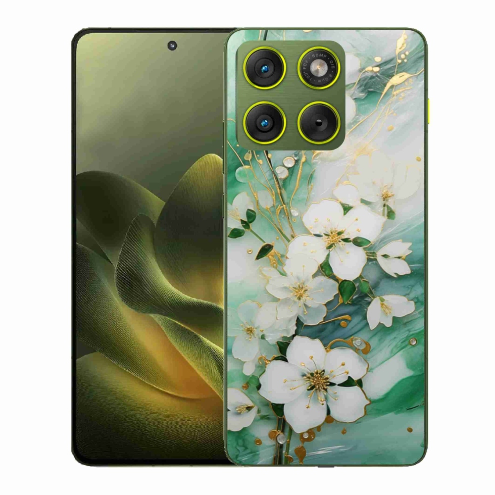 Zselés borítás mmCase a Motorola Edge 70 készülékhez - finom virágok