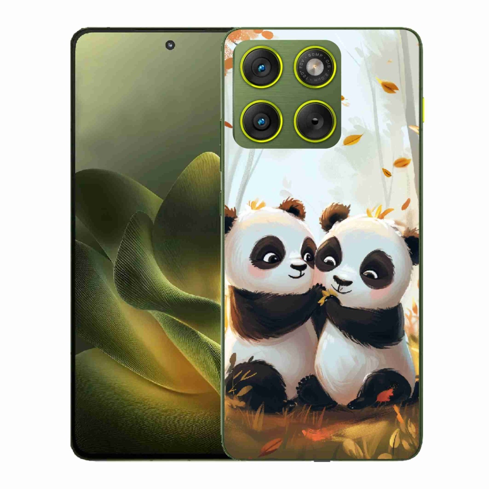 Zselés borítás mmCase a Motorola Edge 70 készülékhez - pandák