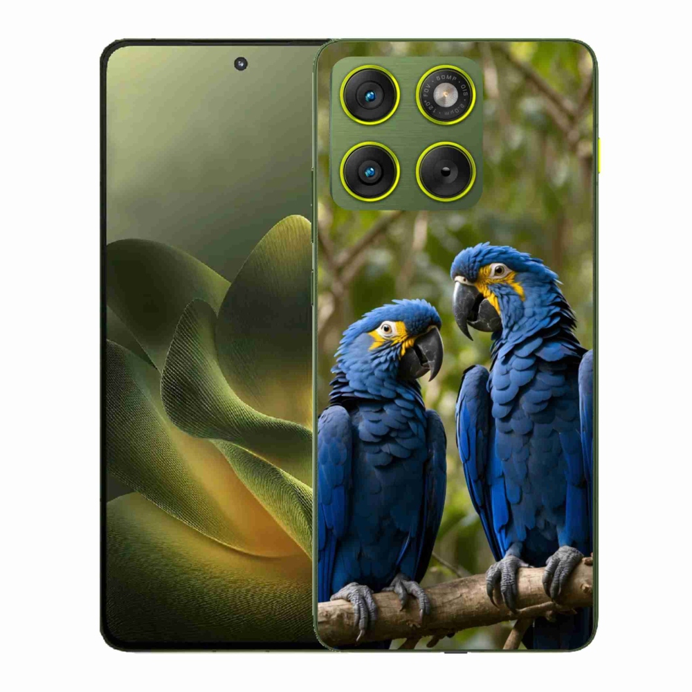 Zselés borítás mmCase a Motorola Edge 70 készülékhez - papagáj duo