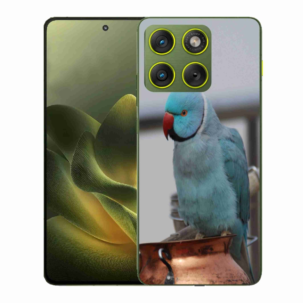 Zselés borítás mmCase a Motorola Edge 70 készülékhez - papagáj alexander kék