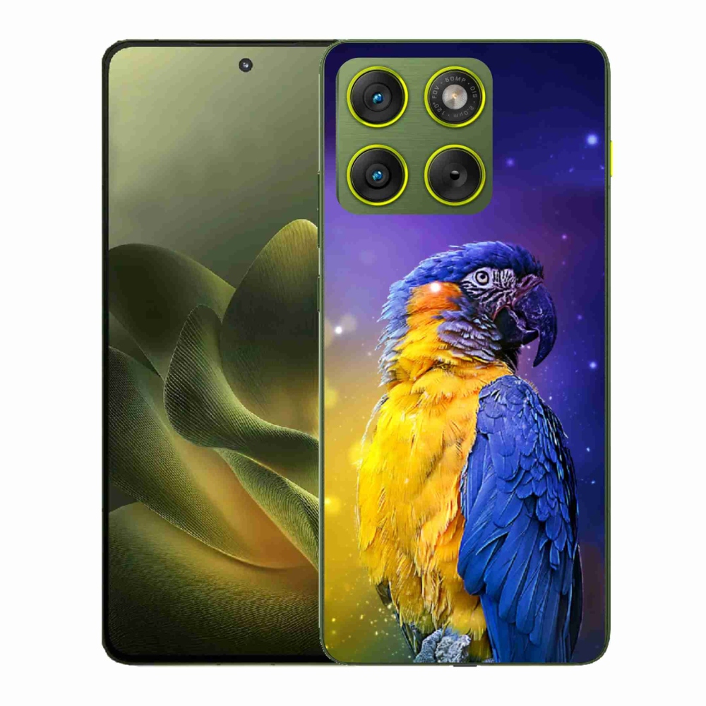 Zselés borítás mmCase a Motorola Edge 70 készülékhez - papagáj ara 1