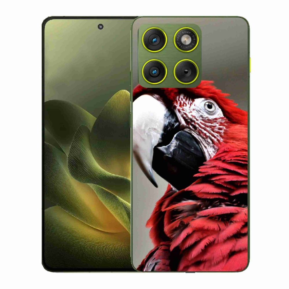 Zselés borítás mmCase a Motorola Edge 70 készülékhez - papagáj ara piros