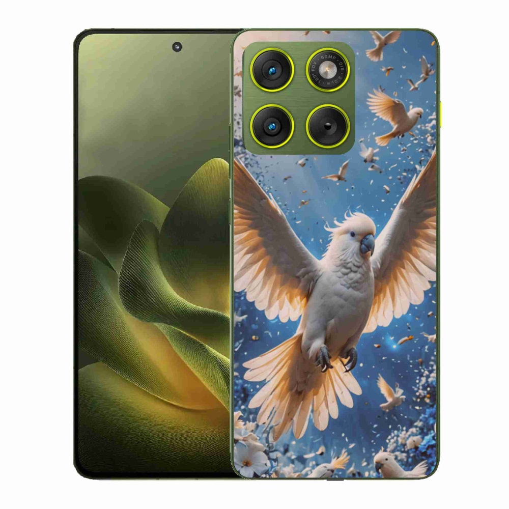 Zselés borítás mmCase a Motorola Edge 70 készülékhez - papagáj kakadu