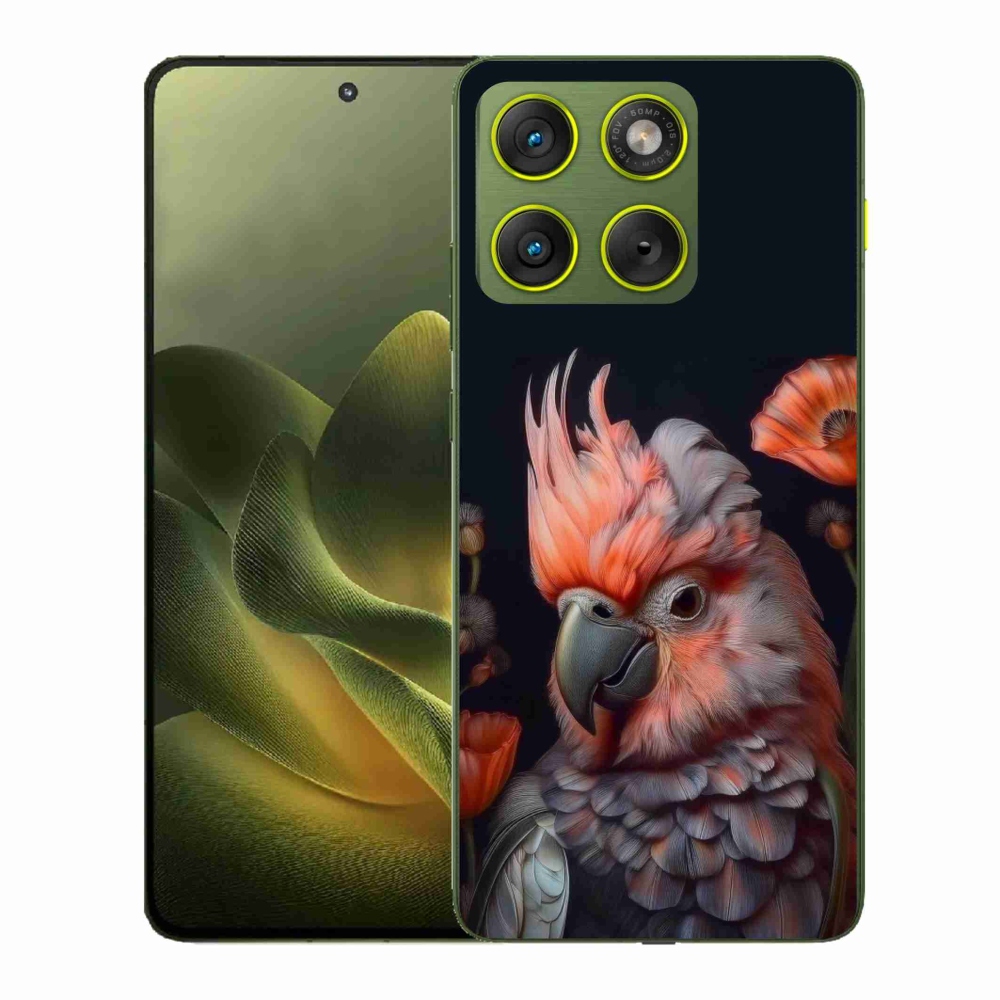 Zselés borítás mmCase a Motorola Edge 70-hez - papagáj kakadu színekben