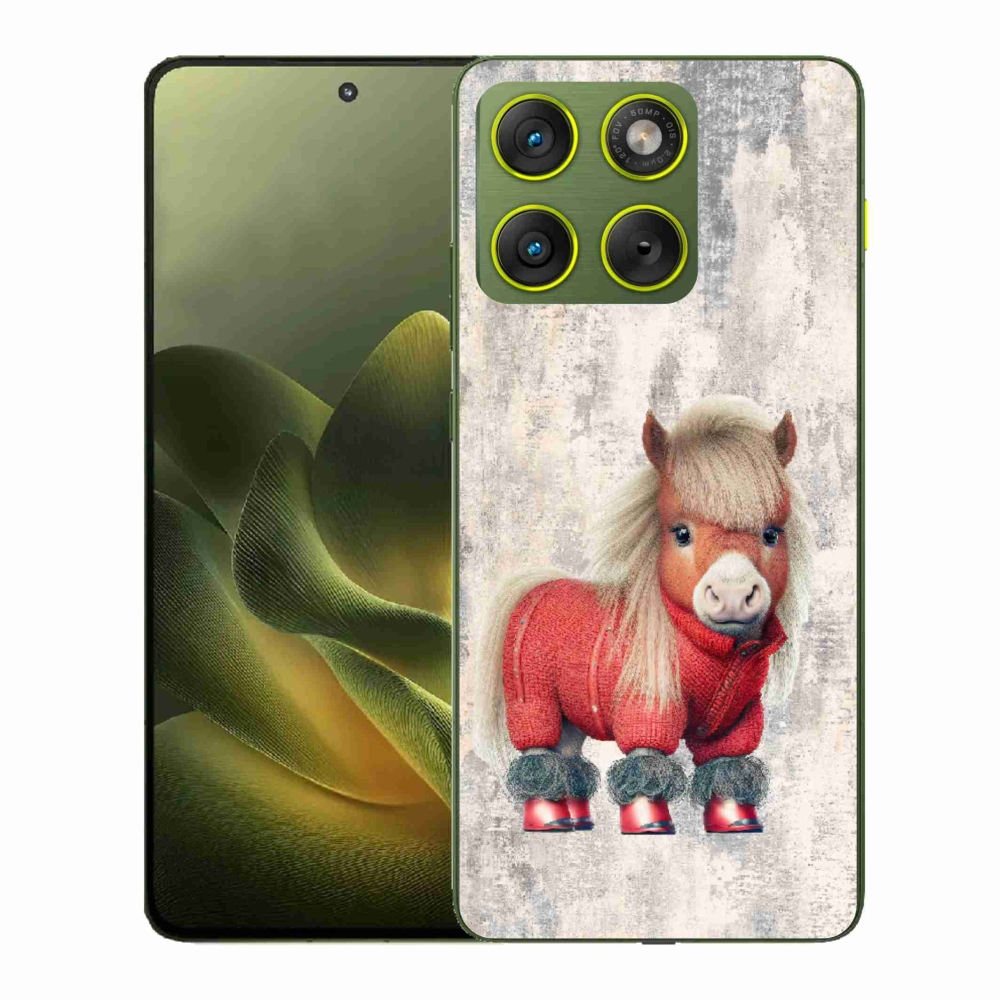 Zselés borítás mmCase a Motorola Edge 70 készülékhez - póni pulóverben