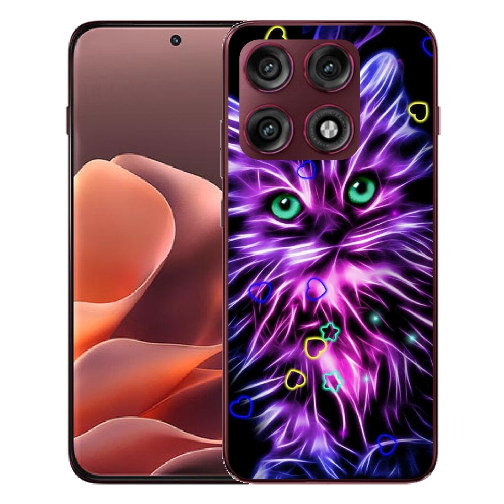 mmCase gél tok a Motorola Edge 70 Pro-hoz – absztrakt macska