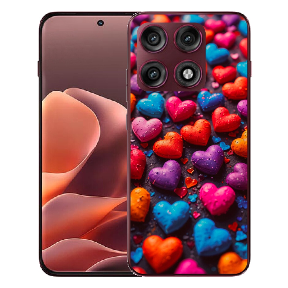 mmCase géltok a Motorola Edge 70 Pro-hoz – színes szívek