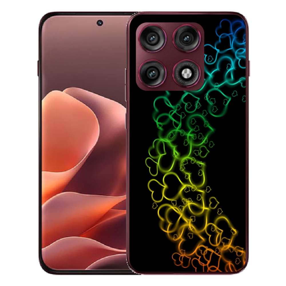 mmCase géltok a Motorola Edge 70 Pro-hoz – színes szívecskékkel