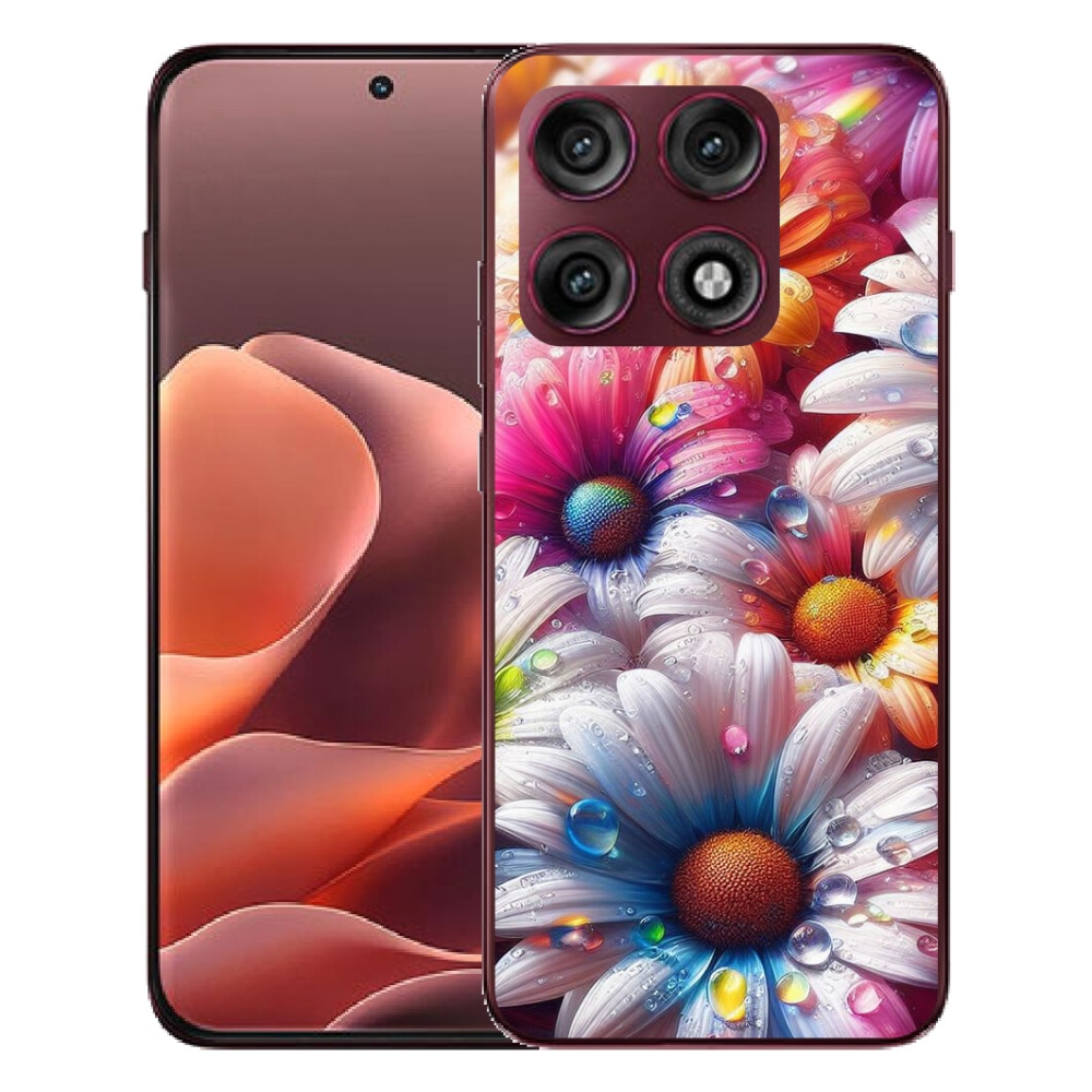 mmCase gél tok a Motorola Edge 70 Pro-hoz – színes margaréták