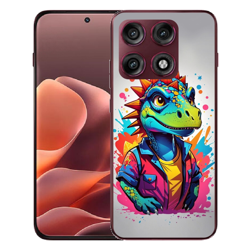 mmCase géltok a Motorola Edge 70 Pro-hoz – színes dinoszaurusz