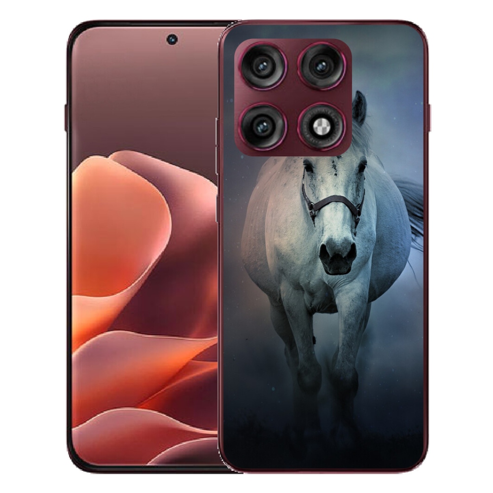 mmCase gél tok a Motorola Edge 70 Pro-hoz – futó fehér ló