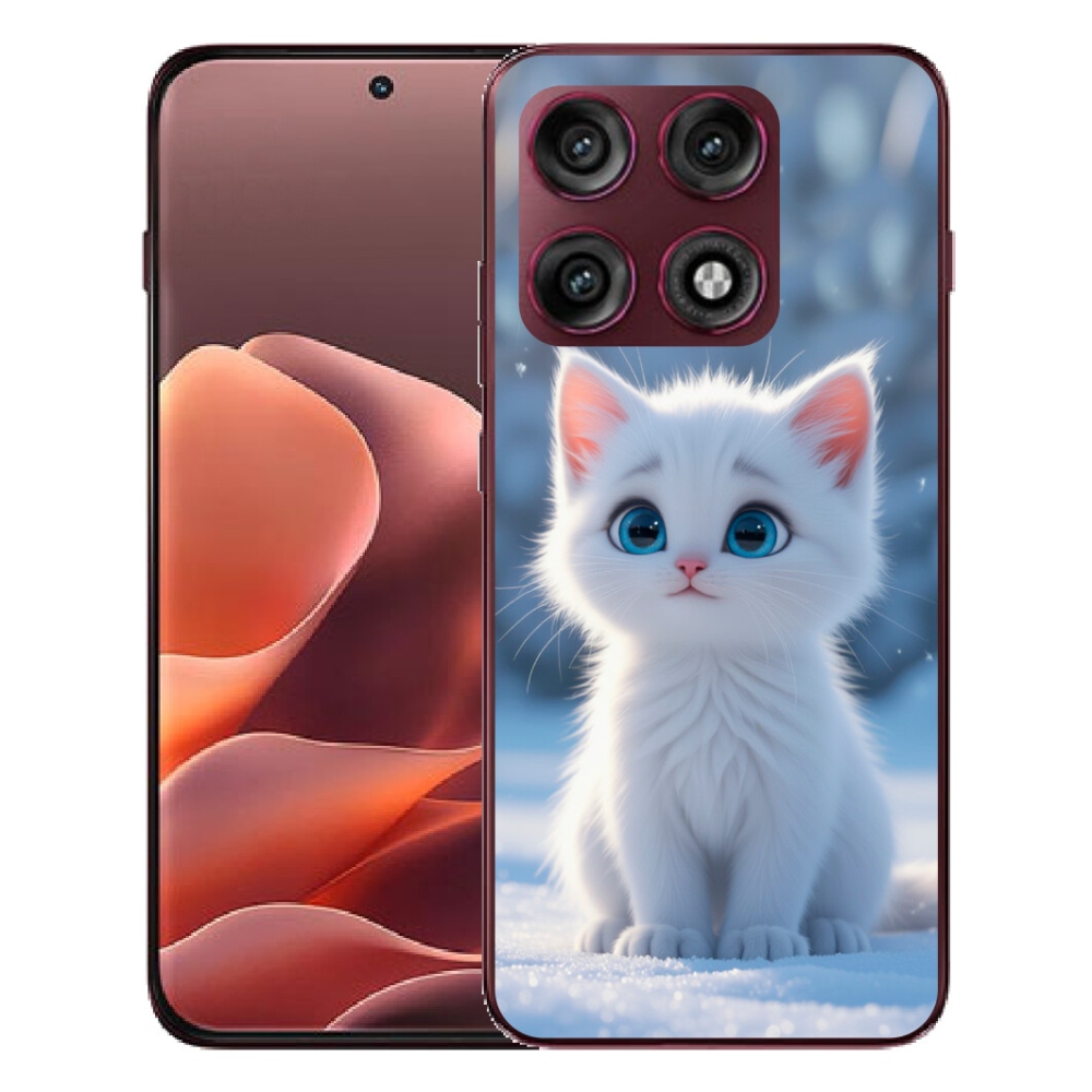 mmCase gél tok a Motorola Edge 70 Pro-hoz – fehér cica 3