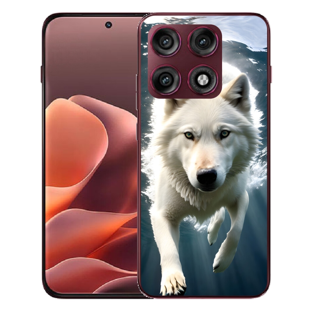 mmCase gél tok a Motorola Edge 70 Pro-hoz – fehér farkas