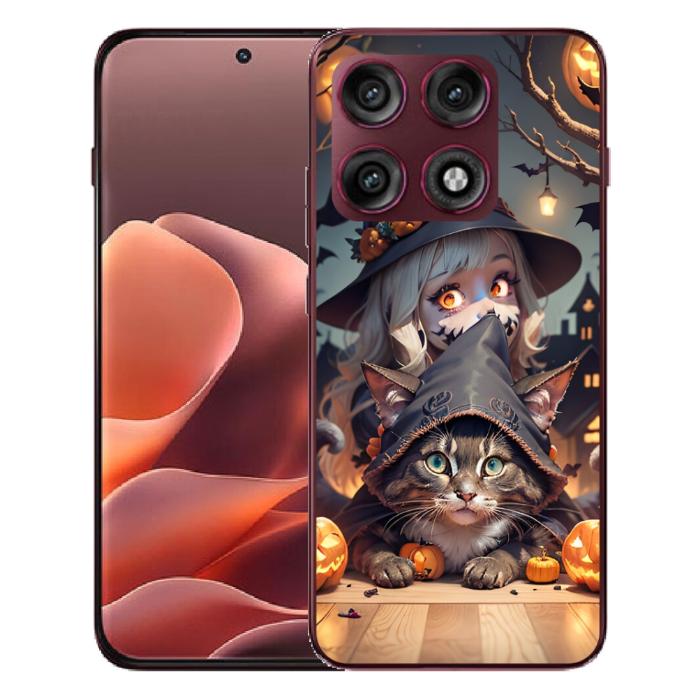 mmCase gél tok a Motorola Edge 70 Pro-hoz – boszorkány macskával