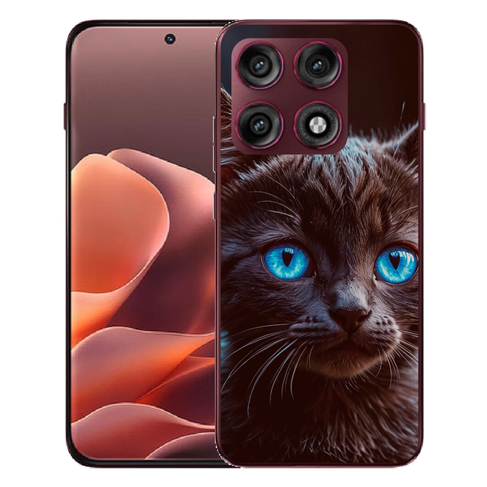 mmCase gél tok a Motorola Edge 70 Pro-hoz – fekete cica 2