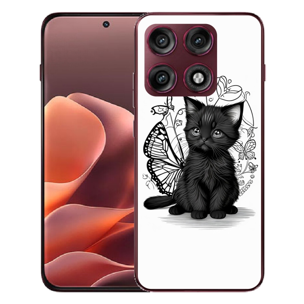 mmCase gél tok a Motorola Edge 70 Pro-hoz – fekete cica