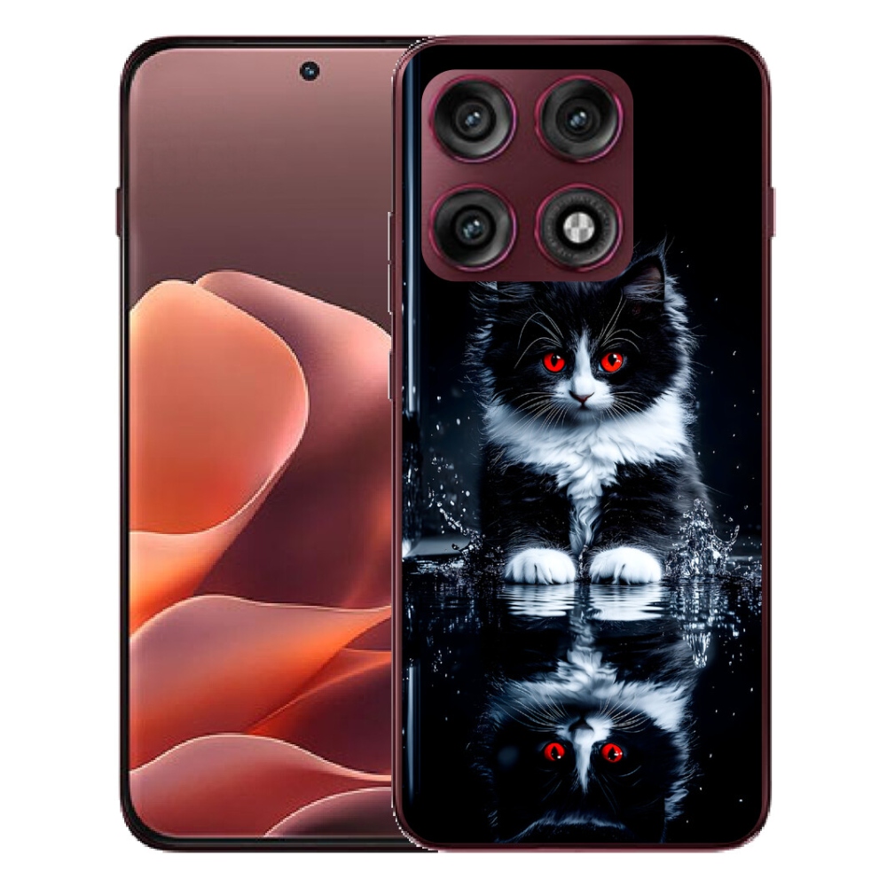 mmCase gél tok a Motorola Edge 70 Pro-hoz – fekete-fehér cica