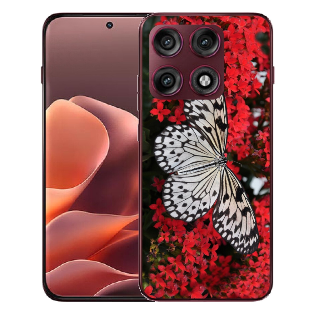 mmCase gél tok a Motorola Edge 70 Pro-hoz – fekete-fehér pillangó 1