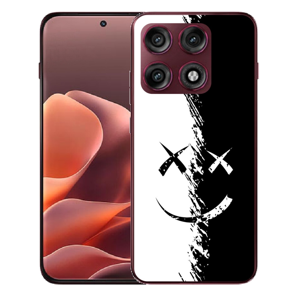 mmCase gél tok a Motorola Edge 70 Pro-hoz – fekete-fehér smiley
