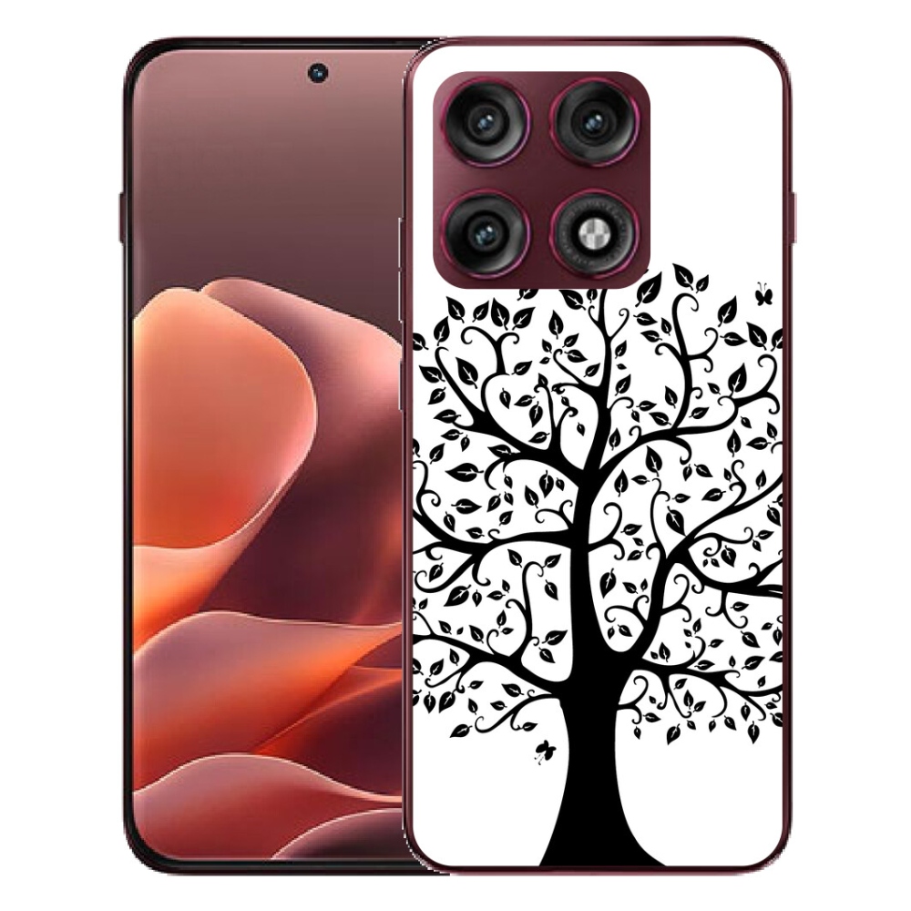 mmCase géltok a Motorola Edge 70 Pro-hoz – fekete-fehér fa