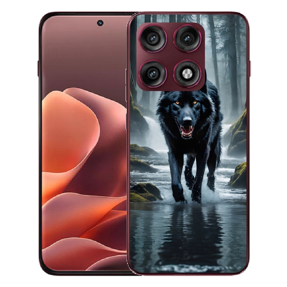 mmCase géltok a Motorola Edge 70 Pro-hoz – fekete farkas