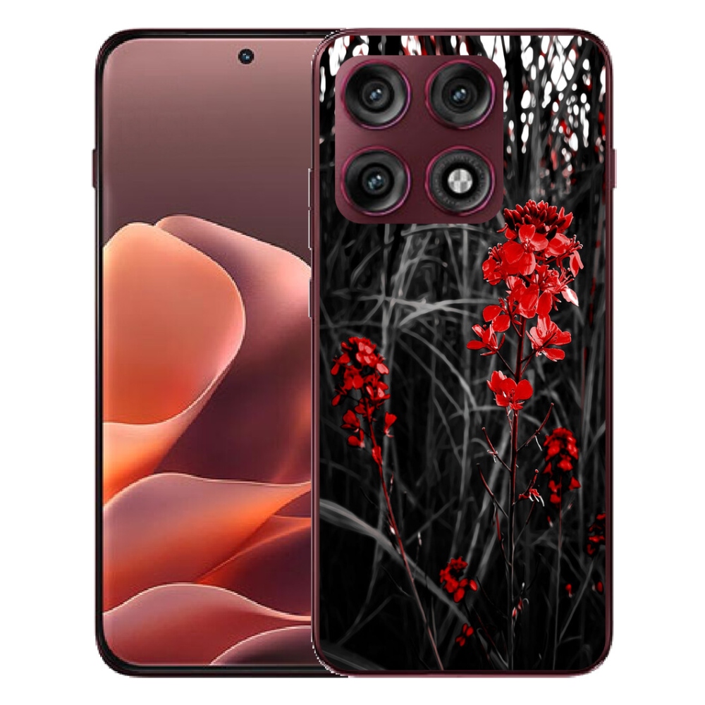 mmCase géltok a Motorola Edge 70 Pro-hoz – vörös növény